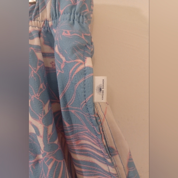 Men's Vintage Summer Swim Trunks Shorts Size Large Blue/Pink Preowned - Picture 2 of 10